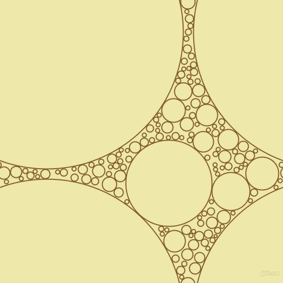 bubbles, circles, sponge, big, medium, small, 2 pixel line width, Hot Curry and Pale Goldenrod circles bubbles sponge soap seamless tileable