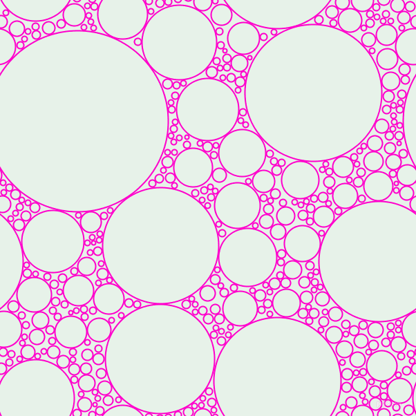 bubbles, circles, sponge, big, medium, small, 2 pixel line width, Hot Magenta and Dew circles bubbles sponge soap seamless tileable