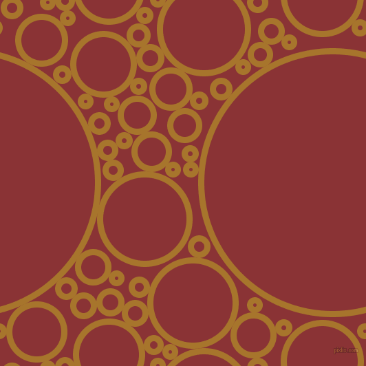 bubbles, circles, sponge, big, medium, small, 9 pixel line width, Hot Toddy and Old Brick circles bubbles sponge soap seamless tileable