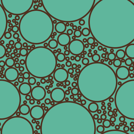 bubbles, circles, sponge, big, medium, small, 5 pixel line width, Indian Tan and Keppel circles bubbles sponge soap seamless tileable