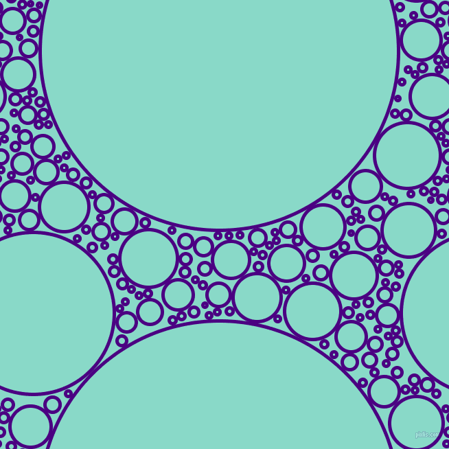 bubbles, circles, sponge, big, medium, small, 5 pixel line width, Indigo and Riptide circles bubbles sponge soap seamless tileable