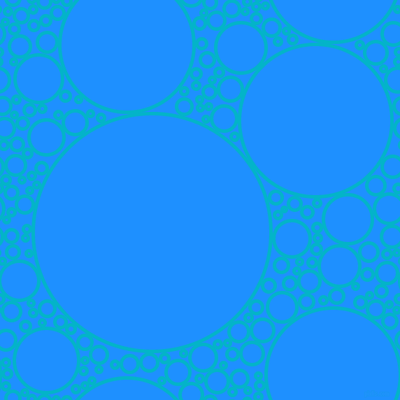 bubbles, circles, sponge, big, medium, small, 5 pixel line width, Iris Blue and Dodger Blue circles bubbles sponge soap seamless tileable
