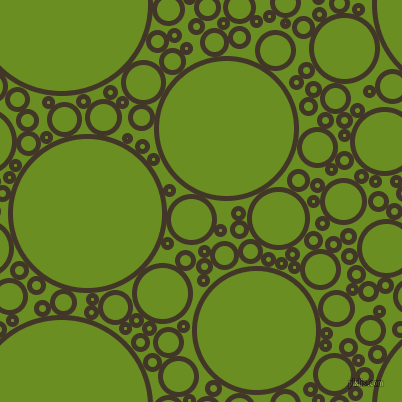 bubbles, circles, sponge, big, medium, small, 5 pixel line width, Jacko Bean and Olive Drab circles bubbles sponge soap seamless tileable