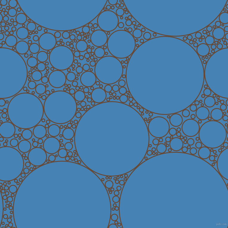 bubbles, circles, sponge, big, medium, small, 3 pixel line width, Jambalaya and Steel Blue circles bubbles sponge soap seamless tileable