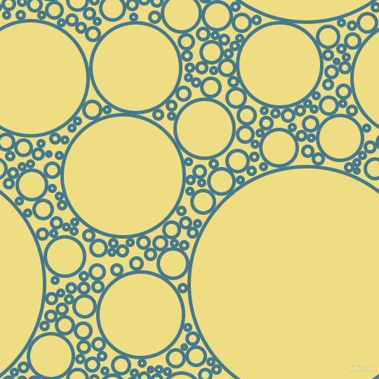 bubbles, circles, sponge, big, medium, small, 5 pixel line width, Jelly Bean and Light Goldenrod circles bubbles sponge soap seamless tileable