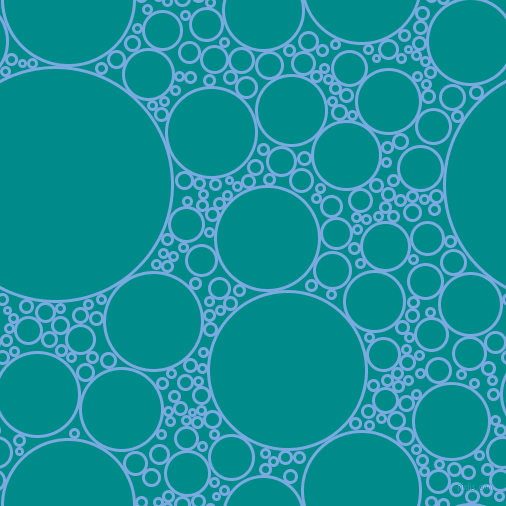 bubbles, circles, sponge, big, medium, small, 3 pixel line width, Jordy Blue and Dark Cyan circles bubbles sponge soap seamless tileable