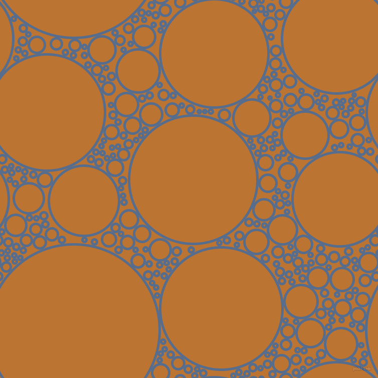 bubbles, circles, sponge, big, medium, small, 5 pixel line width, Kashmir Blue and Meteor circles bubbles sponge soap seamless tileable