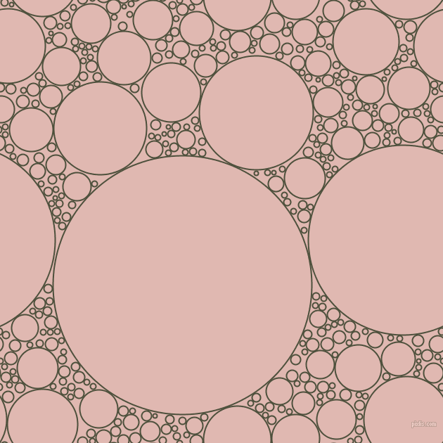 bubbles, circles, sponge, big, medium, small, 2 pixel line width, Kelp and Cavern Pink circles bubbles sponge soap seamless tileable