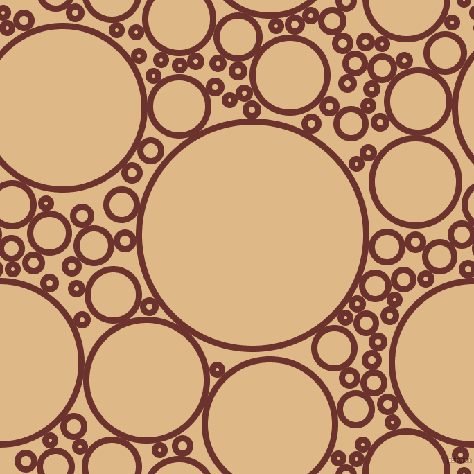bubbles, circles, sponge, big, medium, small, 9 pixel line width, Kenyan Copper and Burly Wood circles bubbles sponge soap seamless tileable