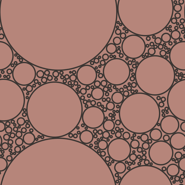 bubbles, circles, sponge, big, medium, small, 5 pixel line width, Kilamanjaro and Brandy Rose circles bubbles sponge soap seamless tileable