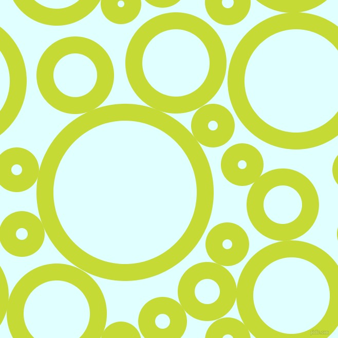 bubbles, circles, sponge, big, medium, small, 33 pixel line width, Las Palmas and Light Cyan circles bubbles sponge soap seamless tileable