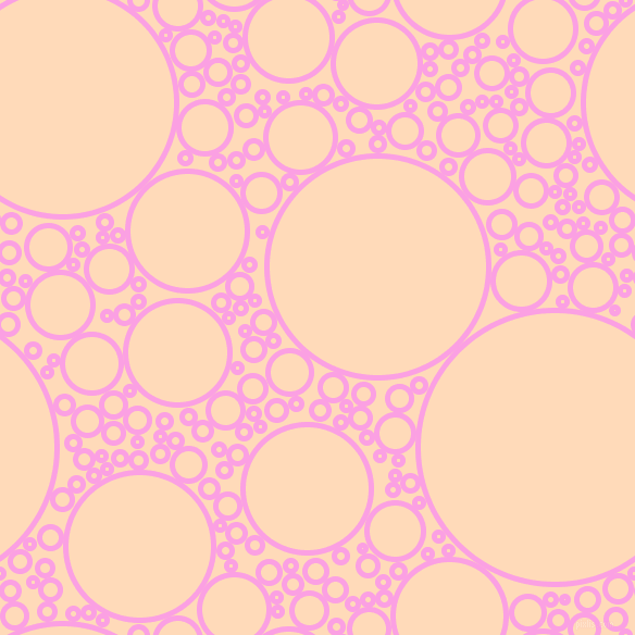 bubbles, circles, sponge, big, medium, small, 5 pixel line width, Lavender Rose and Peach Puff circles bubbles sponge soap seamless tileable