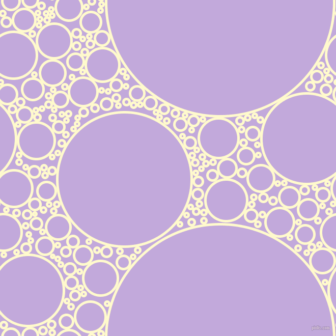 bubbles, circles, sponge, big, medium, small, 5 pixel line width, Lemon Chiffon and Perfume circles bubbles sponge soap seamless tileable