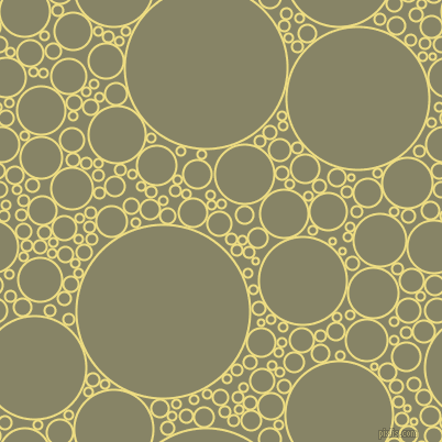 bubbles, circles, sponge, big, medium, small, 2 pixel line width, Light Goldenrod and Bandicoot circles bubbles sponge soap seamless tileable