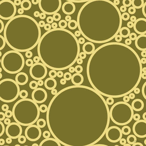 bubbles, circles, sponge, big, medium, small, 9 pixel line width, Light Goldenrod and Crete circles bubbles sponge soap seamless tileable