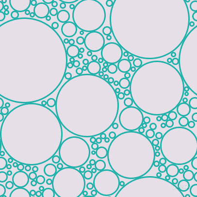 bubbles, circles, sponge, big, medium, small, 3 pixel line width, Light Sea Green and Selago circles bubbles sponge soap seamless tileable
