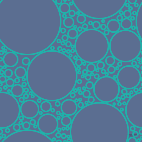 bubbles, circles, sponge, big, medium, small, 5 pixel line width, Light Sea Green and Waikawa Grey circles bubbles sponge soap seamless tileable