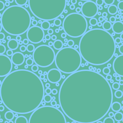 bubbles, circles, sponge, big, medium, small, 5 pixel line width, Light Sky Blue and Keppel circles bubbles sponge soap seamless tileable