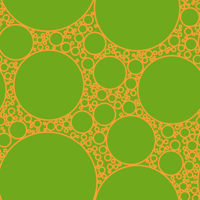 bubbles, circles, sponge, big, medium, small, 5 pixel line width, Lightning Yellow and Christi circles bubbles sponge soap seamless tileable