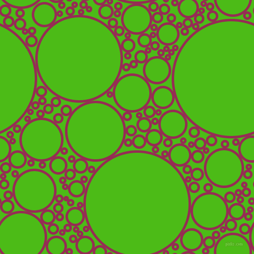 bubbles, circles, sponge, big, medium, small, 5 pixel line width, Lipstick and Kelly Green circles bubbles sponge soap seamless tileable