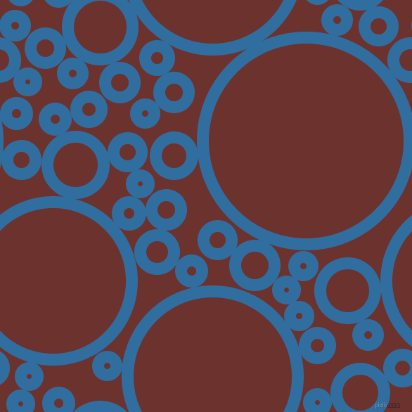 bubbles, circles, sponge, big, medium, small, 17 pixel line width, Lochmara and Kenyan Copper circles bubbles sponge soap seamless tileable