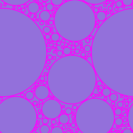 bubbles, circles, sponge, big, medium, small, 3 pixel line width, Magenta and Medium Purple circles bubbles sponge soap seamless tileable