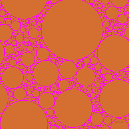 bubbles, circles, sponge, big, medium, small, 2 pixel line width, Magenta and Tango circles bubbles sponge soap seamless tileable
