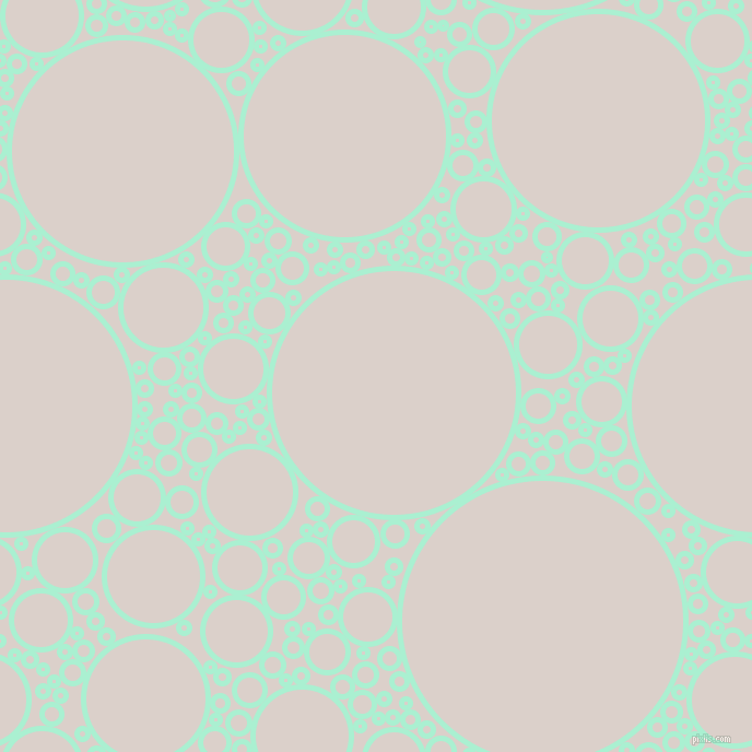 bubbles, circles, sponge, big, medium, small, 5 pixel line width, Magic Mint and Swiss Coffee circles bubbles sponge soap seamless tileable