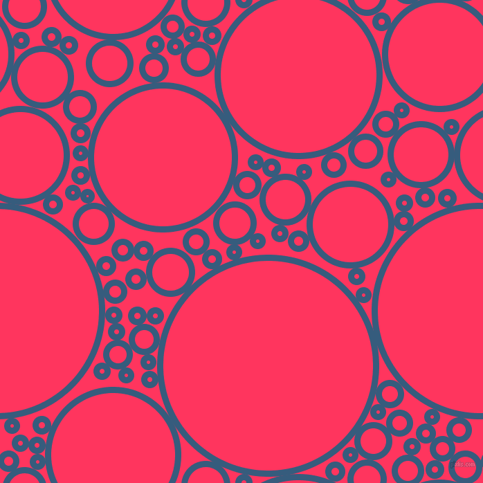 bubbles, circles, sponge, big, medium, small, 9 pixel line width, Matisse and Radical Red circles bubbles sponge soap seamless tileable