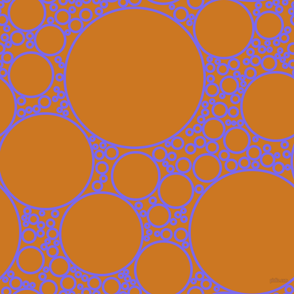 bubbles, circles, sponge, big, medium, small, 5 pixel line width, Medium Slate Blue and Ochre circles bubbles sponge soap seamless tileable