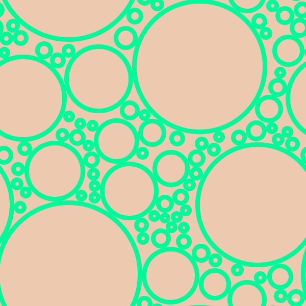 bubbles, circles, sponge, big, medium, small, 9 pixel line width, Medium Spring Green and Desert Sand circles bubbles sponge soap seamless tileable