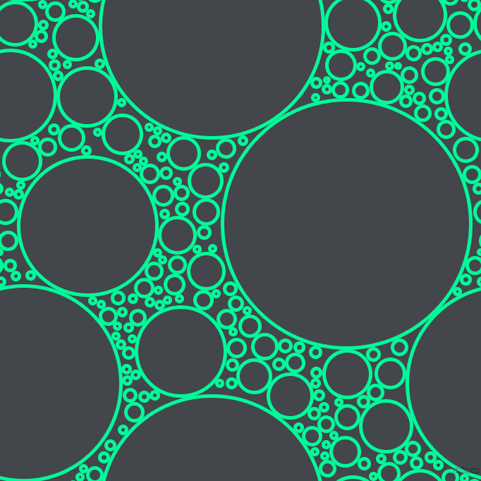bubbles, circles, sponge, big, medium, small, 5 pixel line width, Medium Spring Green and Steel Grey circles bubbles sponge soap seamless tileable