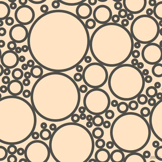 bubbles, circles, sponge, big, medium, small, 9 pixel line width, Merlin and Bisque circles bubbles sponge soap seamless tileable