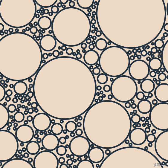 bubbles, circles, sponge, big, medium, small, 5 pixel line width, Midnight and Almond circles bubbles sponge soap seamless tileable