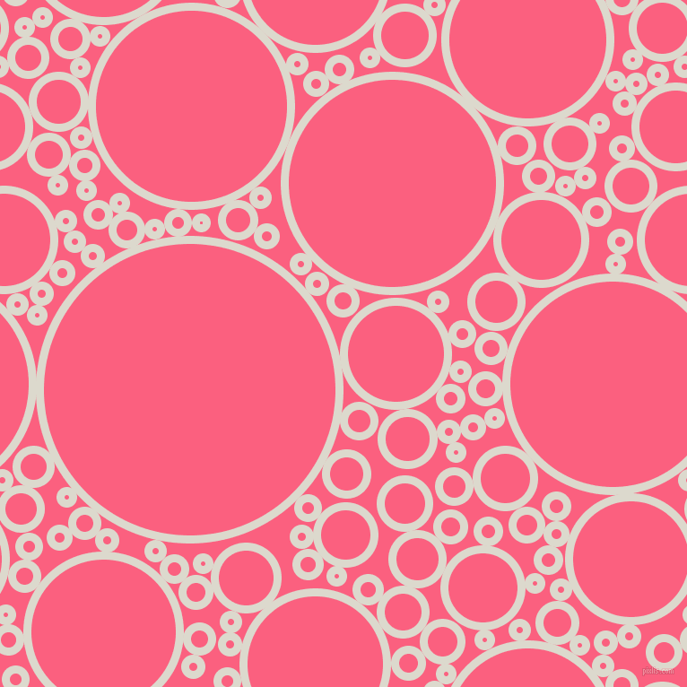 bubbles, circles, sponge, big, medium, small, 9 pixel line width, Milk White and Brink Pink circles bubbles sponge soap seamless tileable