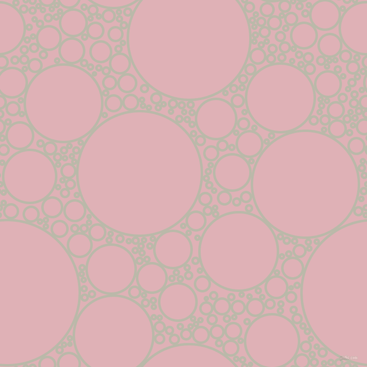 bubbles, circles, sponge, big, medium, small, 5 pixel line width, Mist Grey and Blossom circles bubbles sponge soap seamless tileable
