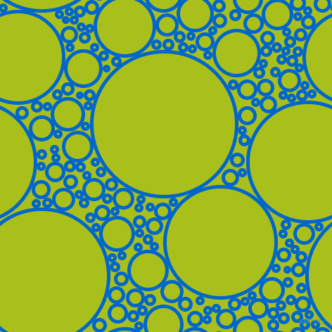 bubbles, circles, sponge, big, medium, small, 5 pixel line width, Navy Blue and Bahia circles bubbles sponge soap seamless tileable