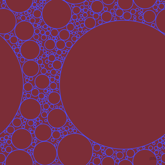 bubbles, circles, sponge, big, medium, small, 2 pixel line width, Neon Blue and Paprika circles bubbles sponge soap seamless tileable
