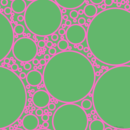 bubbles, circles, sponge, big, medium, small, 5 pixel line width, Neon Pink and Fern circles bubbles sponge soap seamless tileable
