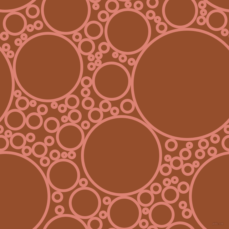 bubbles, circles, sponge, big, medium, small, 9 pixel line width, New York Pink and Alert Tan circles bubbles sponge soap seamless tileable