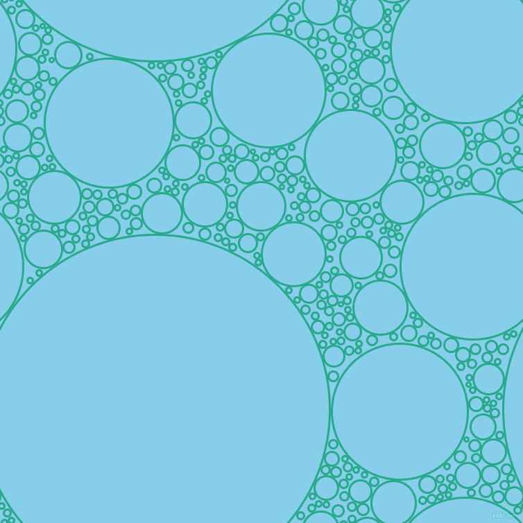 bubbles, circles, sponge, big, medium, small, 3 pixel line width, Niagara and Sky Blue circles bubbles sponge soap seamless tileable