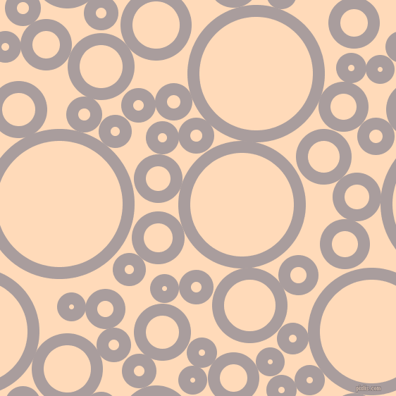 bubbles, circles, sponge, big, medium, small, 17 pixel line width, Nobel and Peach Puff circles bubbles sponge soap seamless tileable