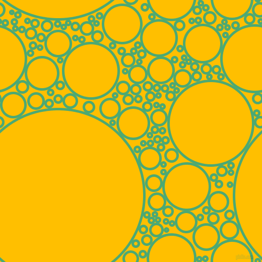 bubbles, circles, sponge, big, medium, small, 5 pixel line width, Ocean Green and Amber circles bubbles sponge soap seamless tileable