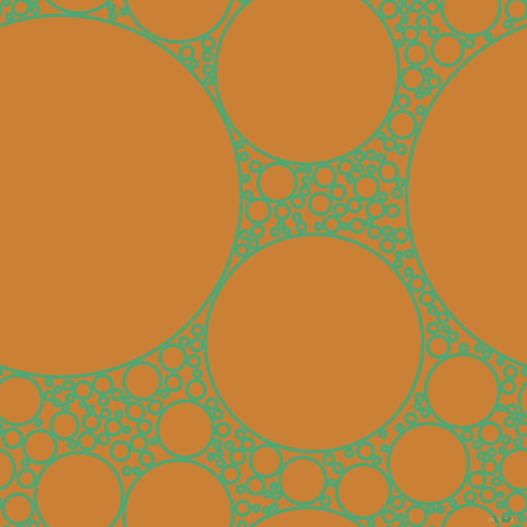 bubbles, circles, sponge, big, medium, small, 5 pixel line width, Ocean Green and Golden Bell circles bubbles sponge soap seamless tileable