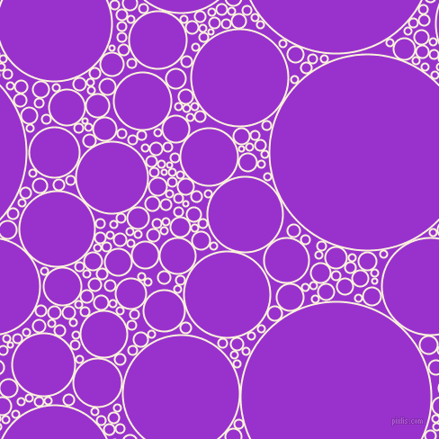 bubbles, circles, sponge, big, medium, small, 2 pixel line width, Off Yellow and Dark Orchid circles bubbles sponge soap seamless tileable