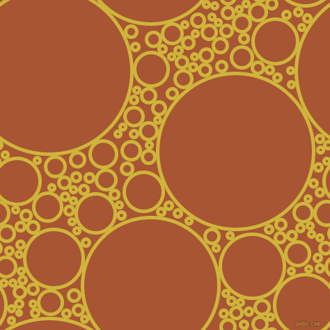 bubbles, circles, sponge, big, medium, small, 5 pixel line width, Old Gold and Vesuvius circles bubbles sponge soap seamless tileable