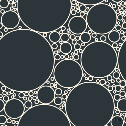 bubbles, circles, sponge, big, medium, small, 3 pixel line width, Old Lace and Gunmetal circles bubbles sponge soap seamless tileable