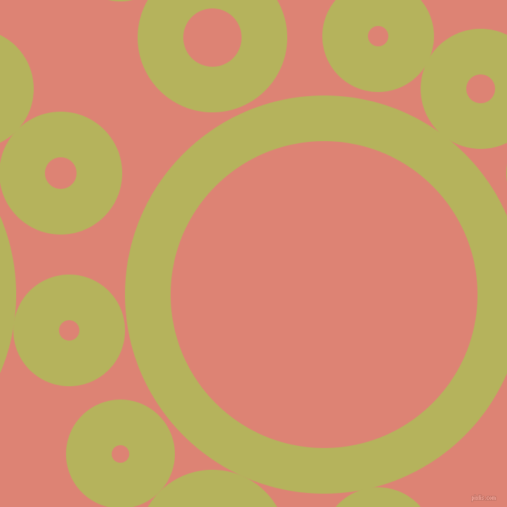 bubbles, circles, sponge, big, medium, small, 65 pixel line width, Olive Green and New York Pink circles bubbles sponge soap seamless tileable