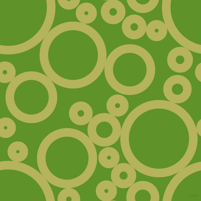 bubbles, circles, sponge, big, medium, small, 33 pixel line width, Olive Green and Vida Loca circles bubbles sponge soap seamless tileable