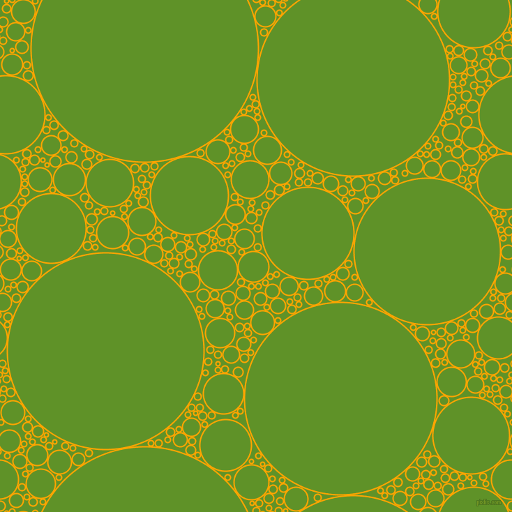 bubbles, circles, sponge, big, medium, small, 2 pixel line width, Orange and Vida Loca circles bubbles sponge soap seamless tileable